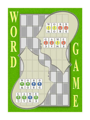 word forming games and puzzles with letters on a chess board